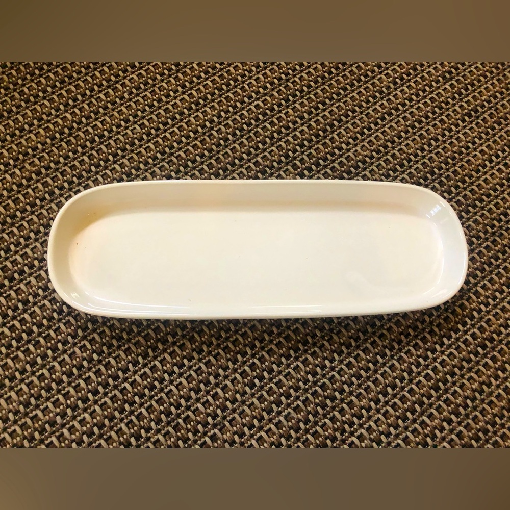 NEW Rae Dunn Artisan Collection Ivory Ceramic Serving Celery Appetizer Tray